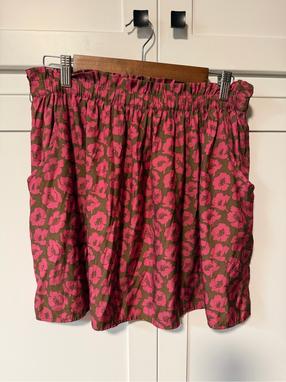 American Eagle Outfitters Pink Floral A-Line Lightweight Floral Skirt